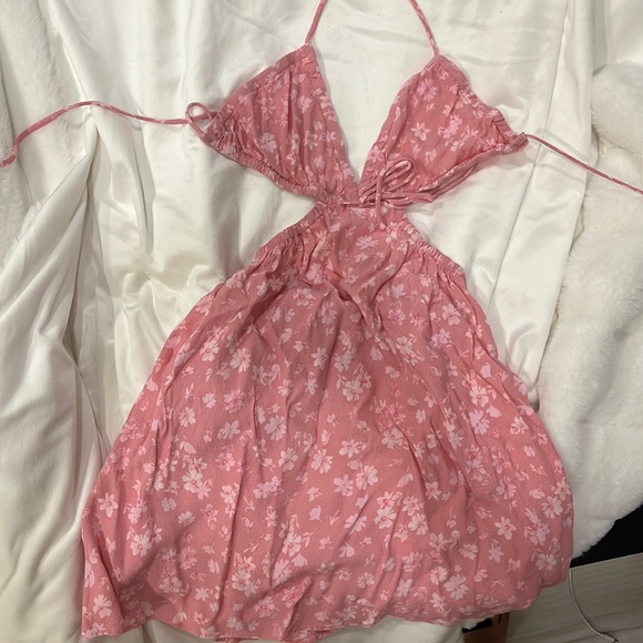 Pink Halter Dress - Picture 3 of 5